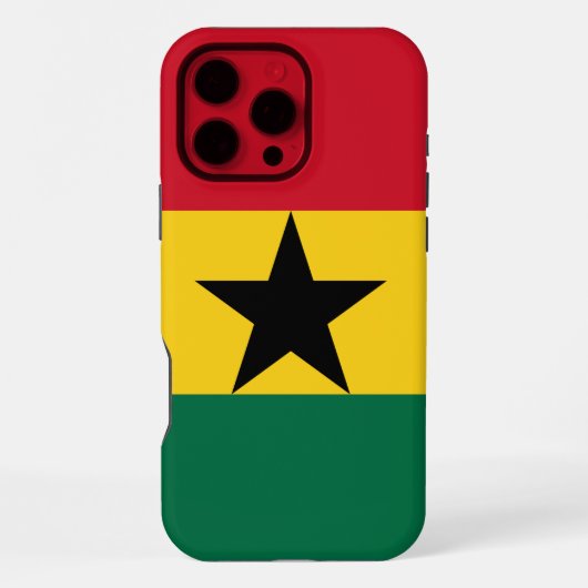 Coque iPhone 16 Pro Max Étui Apple iPhone 16 Pro Max, drapeau du Ghana (Verso)