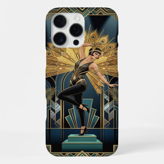 Coque iPhone 16 Pro Max Étui Black Gold Teal pour iPhone 16 Pro Max (Verso)