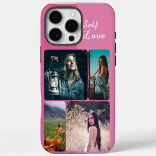 Coque iPhone 16 Pro Max Étui de téléphone à collage photo d'amour propre r