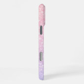 Coque iPhone 16 Pro Max Étui de téléphone à paillettes rose fuchsia violet (Côté droit)