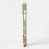 Coque iPhone 16 Pro Max Étui de téléphone chat mignon vert Kawaii chaton e (Côté gauche)