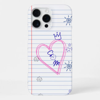 Coque iPhone 16 Pro Max Étui de téléphone personnalisable Notepad Scribble