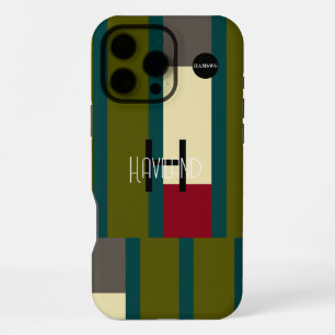 Coque iPhone 16 Pro Max Étui de téléphone portable à design abstrait moder