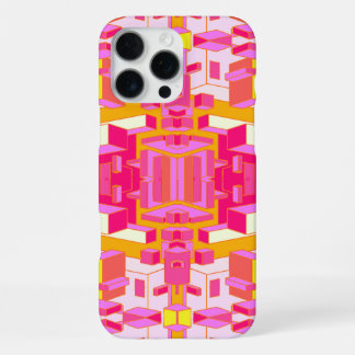 Coque iPhone 16 Pro Max Étui de téléphone rose et orange tripant