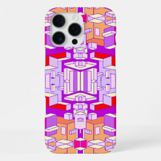 Coque iPhone 16 Pro Max Étui de téléphone violet, rouge et orange