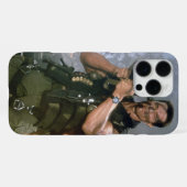 Coque iPhone 16 Pro Max Étui de tir de fusée Arnold Schwarzeneger (Verso Horizontal)