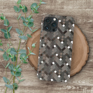 Coque iPhone 16 Pro Max Étui en mosaïque gris taupe marron blanc Case-Mate