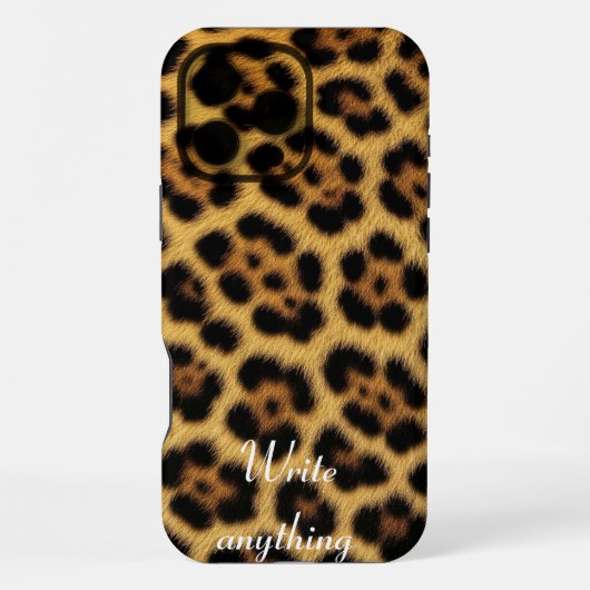 Coque iPhone 16 Pro Max Étui iPhone à impression d'animal en faux cuir de (Verso)