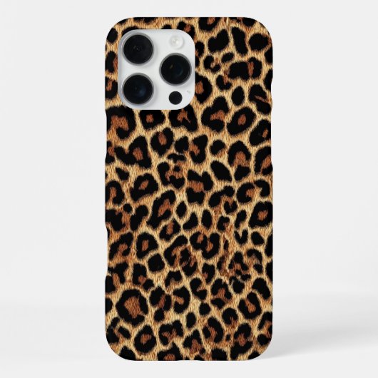 Coque iPhone 16 Pro Max Étui iPhone à imprimé léopard (Verso)