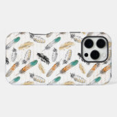 Coque iPhone 16 Pro Max Étui iPhone à plumes amérindiennes (Verso Horizontal)