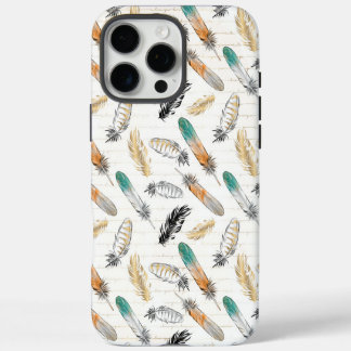 Coque iPhone 16 Pro Max Étui iPhone à plumes amérindiennes
