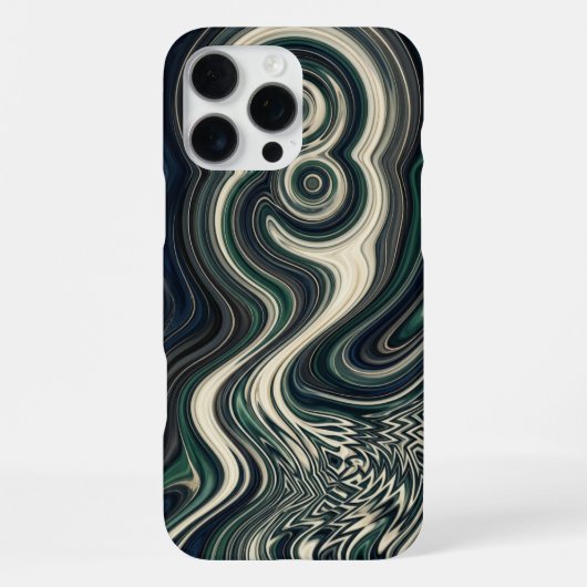 Coque iPhone 16 Pro Max Étui iPhone à tourbillon liquide psychédélique (Verso)