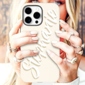 Coque iPhone 16 Pro Max Étui iPhone Case-Mate écriture minimale ivoire mod