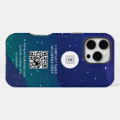 Coque iPhone 16 Pro Max Étui iphone code QR de logo d'entreprise à dégradé (Verso Horizontal)