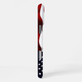 Coque iPhone 16 Pro Max Étui iPhone Drapeau Américain Design Ondoyant (Côté droit)