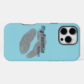 Coque iPhone 16 Pro Max Étui iPhone Mon Humain Préféré – Art des Lèvres Ro (Verso Horizontal)