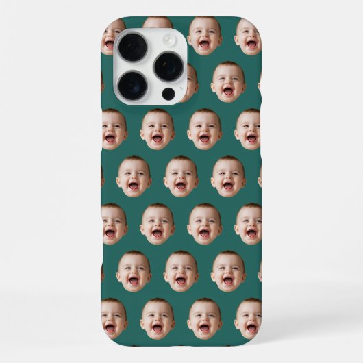 Coque iPhone 16 Pro Max Étui iPhone personnalisé avec visage de bébé (Verso)