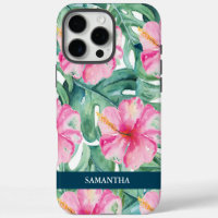 Étui iPhone personnalisé Fleurs Roses Tropicales