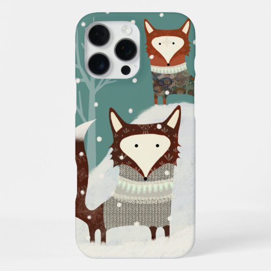 Coque iPhone 16 Pro Max Étui iPhone Renards Mignons (Verso)