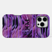 Coque iPhone 16 Pro Max Étui Monogramme Abstrait Violet Noir Case-Mate (Verso Horizontal)