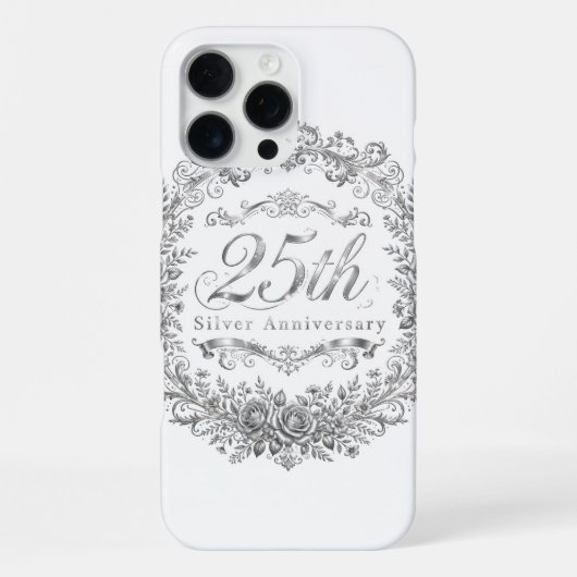 Coque iPhone 16 Pro Max Étui pour iPhone 16 Pro Max 25 ans Argent (Verso)