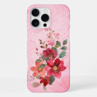 Coque iPhone 16 Pro Max Étui pour iPhone 16 Pro Max à motif floral 