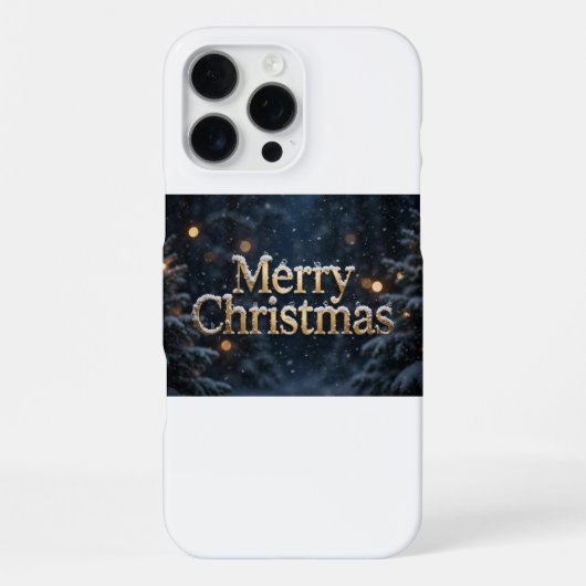 Coque iPhone 16 Pro Max Étui pour iPhone 16 Pro Max Joyeux Noël enneigé (Verso)