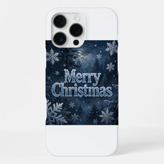 Coque iPhone 16 Pro Max Étui pour iPhone 16 Pro Max Joyeux Noël Glacé (Verso)
