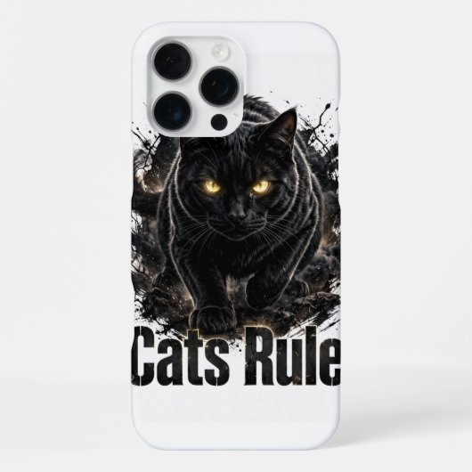 Coque iPhone 16 Pro Max Étui pour iPhone 16 Pro Max Les Chats règnent (Verso)