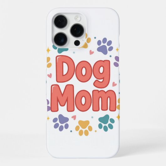 Coque iPhone 16 Pro Max Étui pour iPhone 16 Pro Max Maman Chien (Verso)