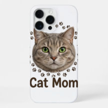Étui pour iPhone 16 Pro Max pour Maman de Chat