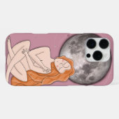 Coque iPhone 16 Pro Max Étui pour iPhone céleste – Illustration dessinée à (Verso Horizontal)