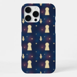 Coque iPhone 16 Pro Max Étui pour iPhone motif nuit étoilée couteau trou d