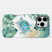 Coque iPhone 16 Pro Max Étui pour iPhone Tortue de Mer Tropicale (Verso Horizontal)
