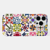 Coque iPhone 16 Pro Max Étui pour téléphone à petits blocs de patchwork - (Verso Horizontal)