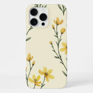Coque iPhone 16 Pro Max "Étui Téléphone Fleurs Jaunes
