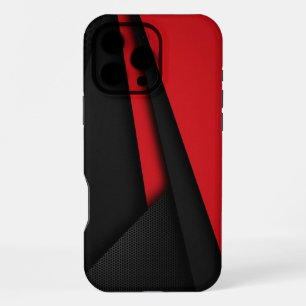 Coque iPhone 16 Pro Max Étuis de téléphone Rouge et Noir