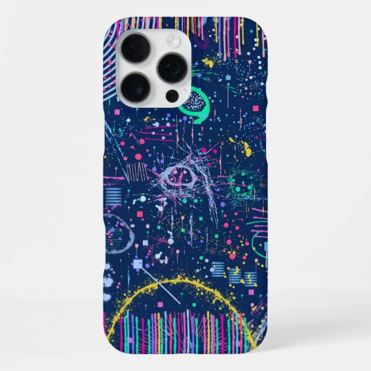 Coque iPhone 16 Pro Max Explorateur audacieux : maximalisme abstrait (Verso)