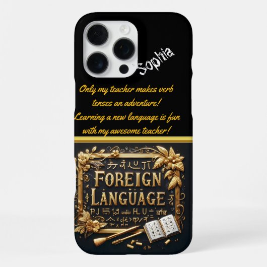Coque iPhone 16 Pro Max Expression créative en langues étrangères (Verso)