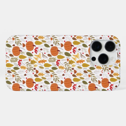 Coque iPhone 16 Pro Max Fall Pumpkin Pattern (Verso Horizontal)