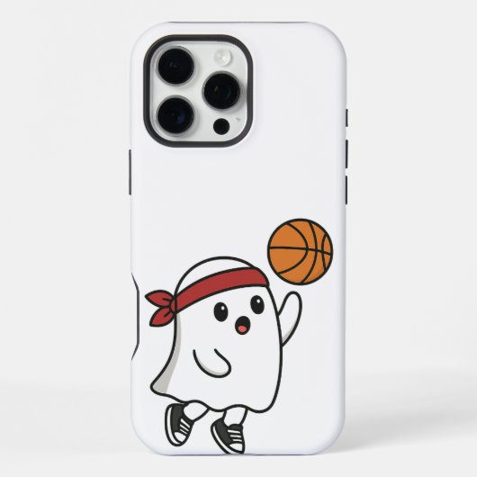 Coque iPhone 16 Pro Max Fantôme de basket-ball éffrayant (Verso)