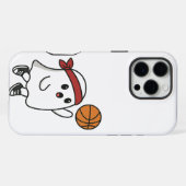 Coque iPhone 16 Pro Max Fantôme de basket-ball éffrayant (Verso Horizontal)