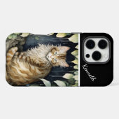 Coque iPhone 16 Pro Max Feline Dans La Pluie (Verso Horizontal)