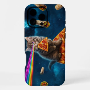 Coque iPhone 16 Pro Max Fête de pizza de chat laser