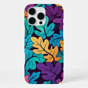 Coque iPhone 16 Pro Max Feuilles de chêne profond coloré Motif d'automne
