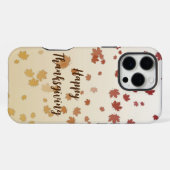 Coque iPhone 16 Pro Max Feuilles d'érable de Thanksgiving (Verso Horizontal)