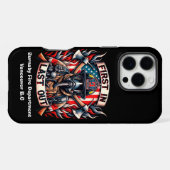 Coque iPhone 16 Pro Max Fier pompier fier debout (Verso Horizontal)