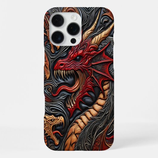 Coque iPhone 16 Pro Max Fierce Dragon Art (Verso)