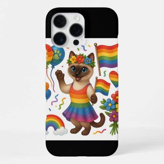Coque iPhone 16 Pro Max Fierté féline Pattes Fierté LGBTQ inspirée des cha (Verso)