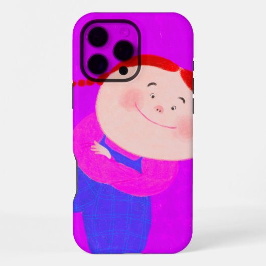 Coque iPhone 16 Pro Max fille rose (Verso)